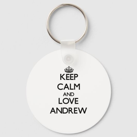 Porte-clés Restez calme et aimer Andrew (Recto)