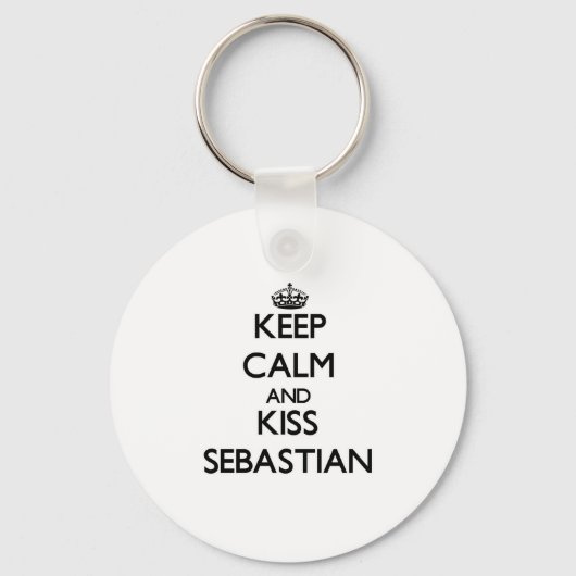 Porte-clés Restez calme et baiser Sebastian (Recto)