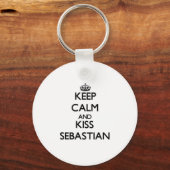 Porte-clés Restez calme et baiser Sebastian (Recto)