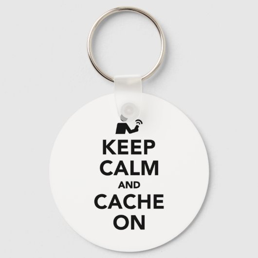 Porte-clés Restez calme et cache (Recto)