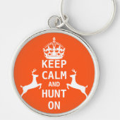 Porte-clés Restez calme et CHASSEZ (Devant)