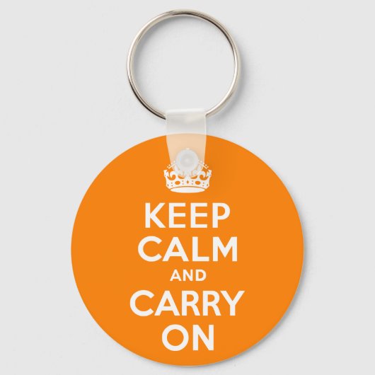 Porte-clés Restez calme et continuez sur Orange (Recto)