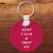 Porte-clés restez calme et magasinez sur (Recto)