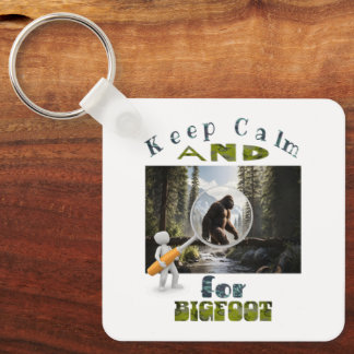 Porte-clés Restez calme et recherchez Bigfoot meilleur bigfoo