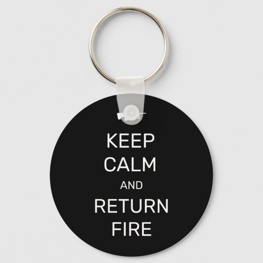 Porte-clés Restez calme et retournez en feu (Recto)