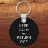 Porte-clés Restez calme et retournez en feu (Recto)