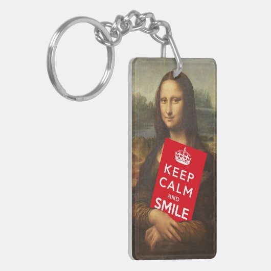Porte-clés Restez Calme Et Souriez (Devant gauche)
