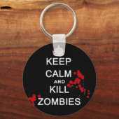 Porte-clés restez calme et tuez les porte - clés zombies (Recto)