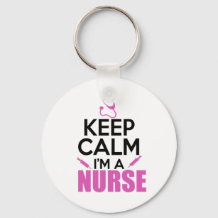 Porte-clés Restez calme Je suis infirmière