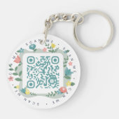 Porte-clés Restez concentré Porte - clé avec le code Qr de sé (Dos)