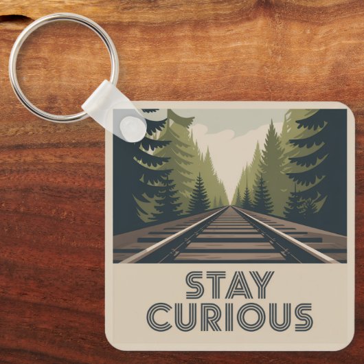 Porte-clés Restez Curieux (Recto)