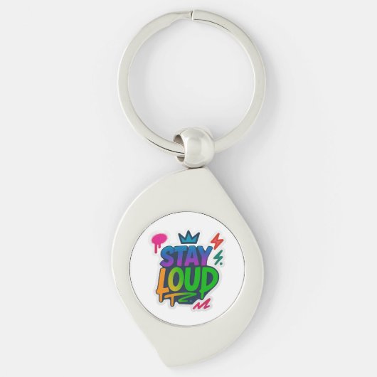 Porte-clés Restez forte Graffiti Neon (Devant)