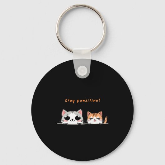 Porte-clés Restez pawsitif (Recto)