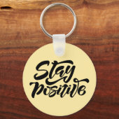 Porte-clés Restez positif Jaune (Recto)