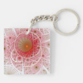 Porte-clés Résumé Abstrait Steampunk Rose (Dos)