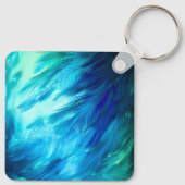 Porte-clés Résumé de plume bleu-vert (Dos)