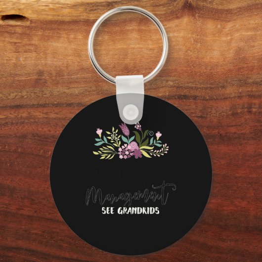 Porte-clés Retired Under New Management See Grandkids Funny R (Recto)