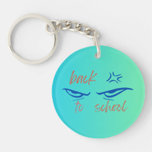 Porte-clés Retour à l'école avec une torsion anime imprimé