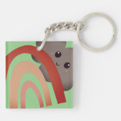 Porte-clés Retour à l'école Cute Kids Boho Cloud & Rainbows (Dos)