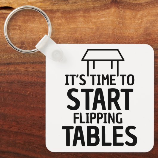 Porte-clés Retourner les tables (Recto)