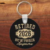 Porte-clés retraité 2026 pas mon problème drôle de retraite 2 (Recto)