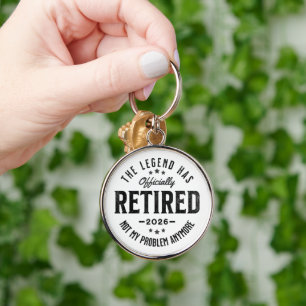 Porte-clés Retraité 2026 plus mon problème Vintage Rétro