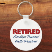 Porte-clés Retraité : Adieu Tension Bonjour Pension! (Verso)
