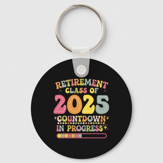 Porte-clés Retraite Groovy Cl de 2025 Prof Countdown Loa (Recto)