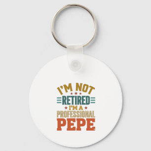 Porte-clés Retraite Professionnelle Pepe Typographie Vintage 
