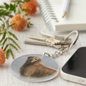 Porte-clés Retreiver d'or en mer (Devant droit)