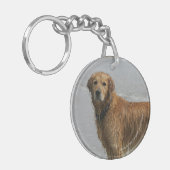 Porte-clés Retreiver d'or en mer (Devant gauche)