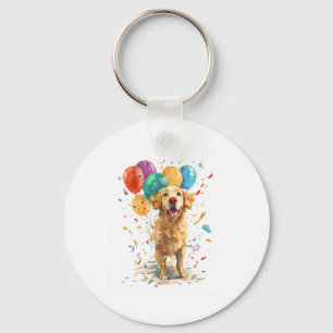 Porte-clés Retriever Clown � Chien de Cirque avec Ballons