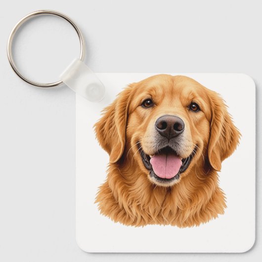 Porte-clés retriever doré (Recto)