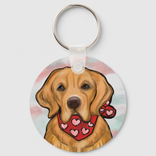 Porte-clés Retriever doré (Recto)