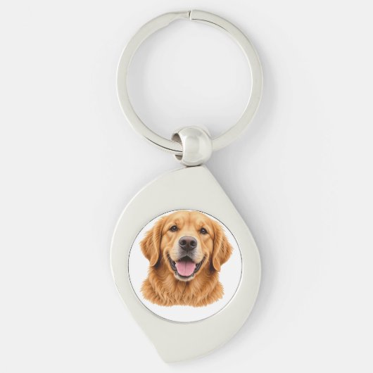 Porte-clés retriever doré (Devant)