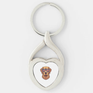 Porte-clés Retriever doré drôle - Graphisme pour amateur de c