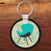 Porte-clés Rétro 1950 Chaise Porte - clé bleu (Recto)