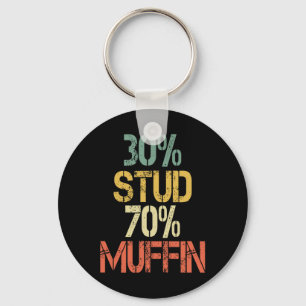 Porte-clés Retro 30 Stud 70 Muffin Sarcasm Papa Bod Figure