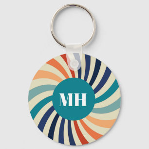 Porte-clés Retro 70s Starburst Monogram  Groovy