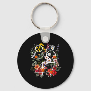 Porte-clés Rétro 8647 Floral Anti Trump Libéral Politique