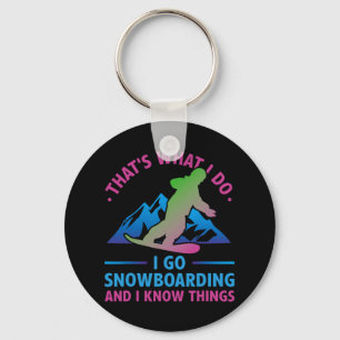 Porte-clés Retro 90s 80s Snowboard C'est ce que je fais Snowb