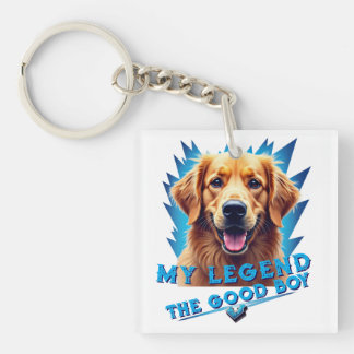 Porte-clés Retro 90s Golden Retriever Mascot Custom Gifts
