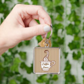 Porte-clés Rétro Amateur de Café (main)