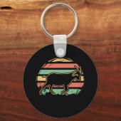 Porte-clés Rétro animal chèvre (Recto)