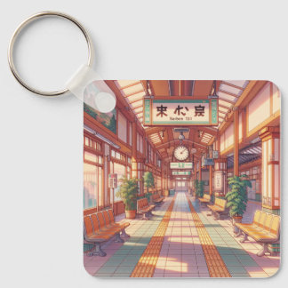 Porte-clés Rétro Anime Japon des Années 90 Gare