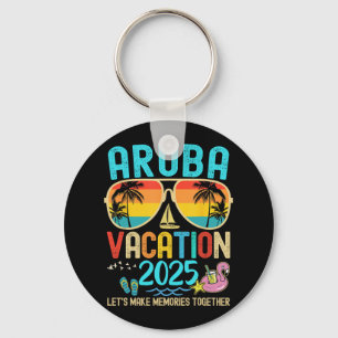 Porte-clés Retro Aruba Vacation 2025 Matching Family Friends