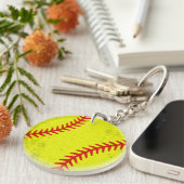 Porte-clés Retro Athletic Softball Fastpitch Game Day Style (Devant droit)
