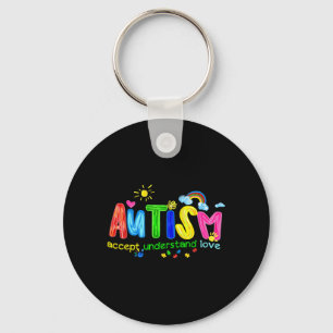 Porte-clés Rétro Autism Accepter Comprendre Aimer Être