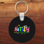 Porte-clés Rétro Autism Accepter Comprendre Aimer Être (Recto)