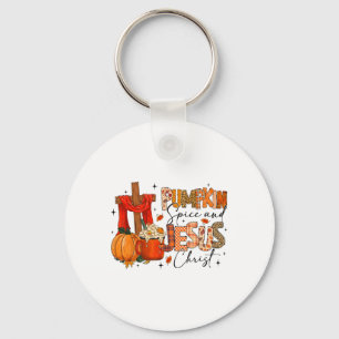 Porte-clés Retro Automne Citrouille Épices Et Jésus Christ To